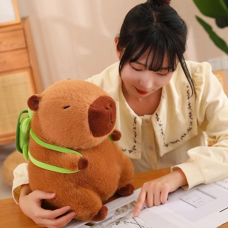 Capybara Plushies with a tiny Turtle Backpack | New - MoeMoeKyun