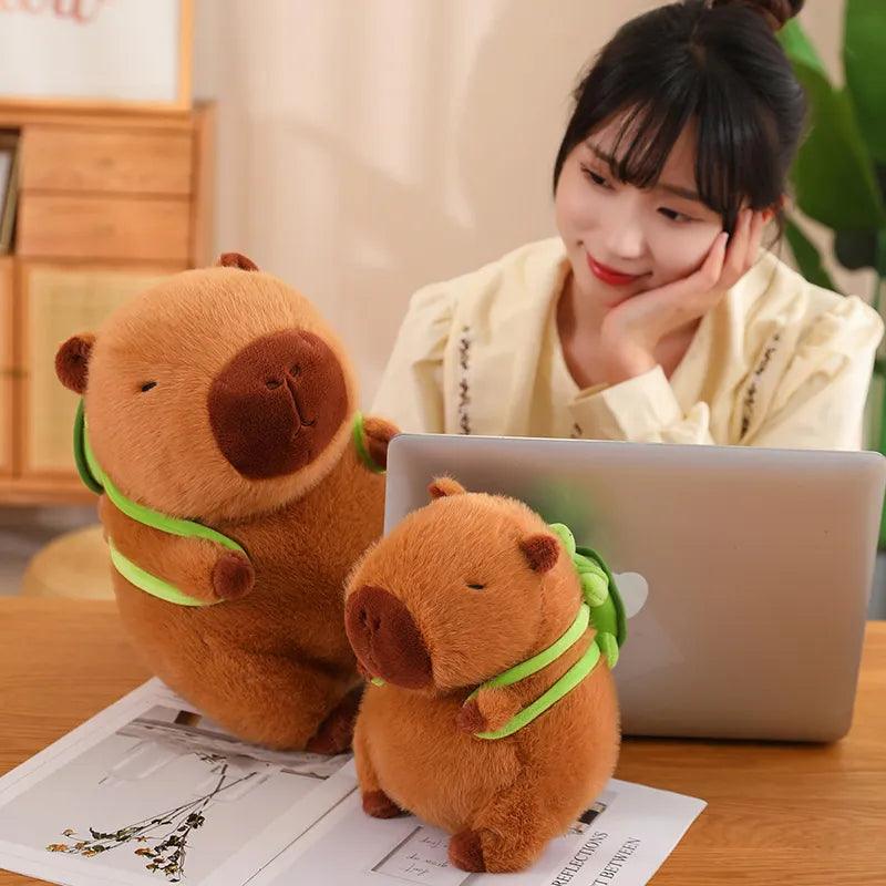 Capybara Plushies with a tiny Turtle Backpack | New - MoeMoeKyun