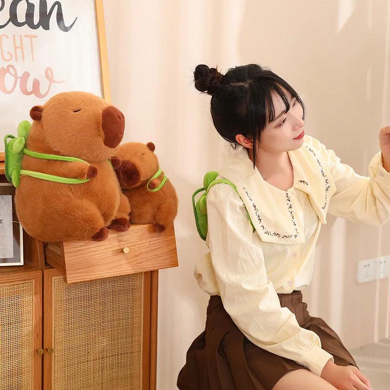 Capybara Plushies with a tiny Turtle Backpack | New - MoeMoeKyun