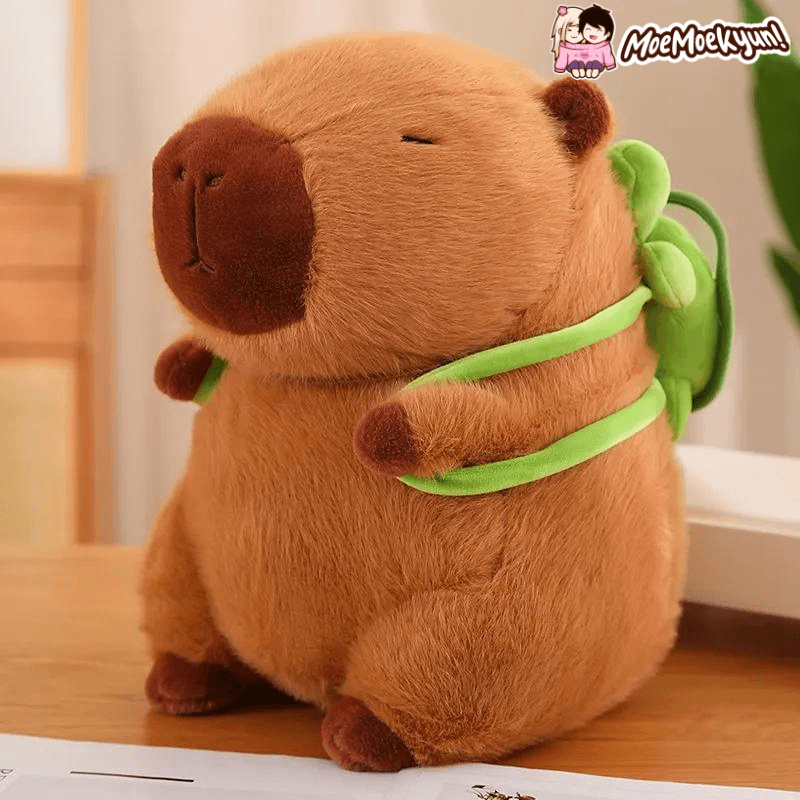 Capybara Plushies with a tiny Turtle Backpack | New - MoeMoeKyun