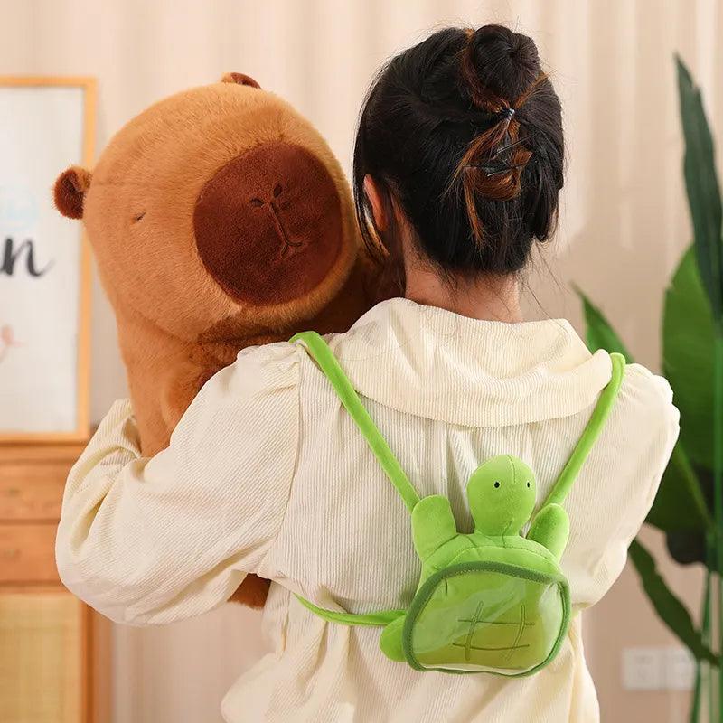 Capybara Plushies with a tiny Turtle Backpack | New - MoeMoeKyun