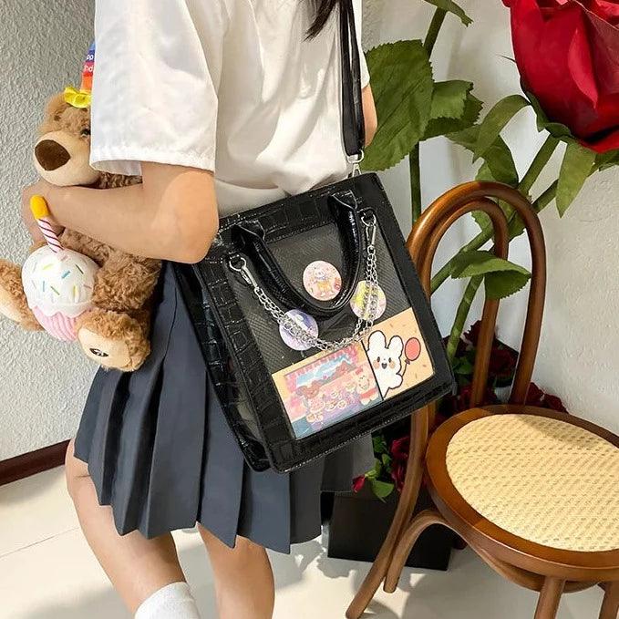 Classy Croc Leather Ita Bag - MoeMoeKyun