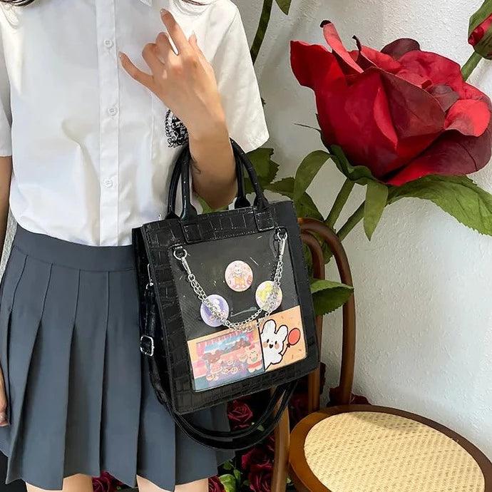 Classy Croc Leather Ita Bag - MoeMoeKyun