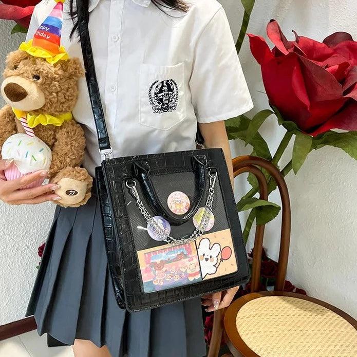 Classy Croc Leather Ita Bag - MoeMoeKyun