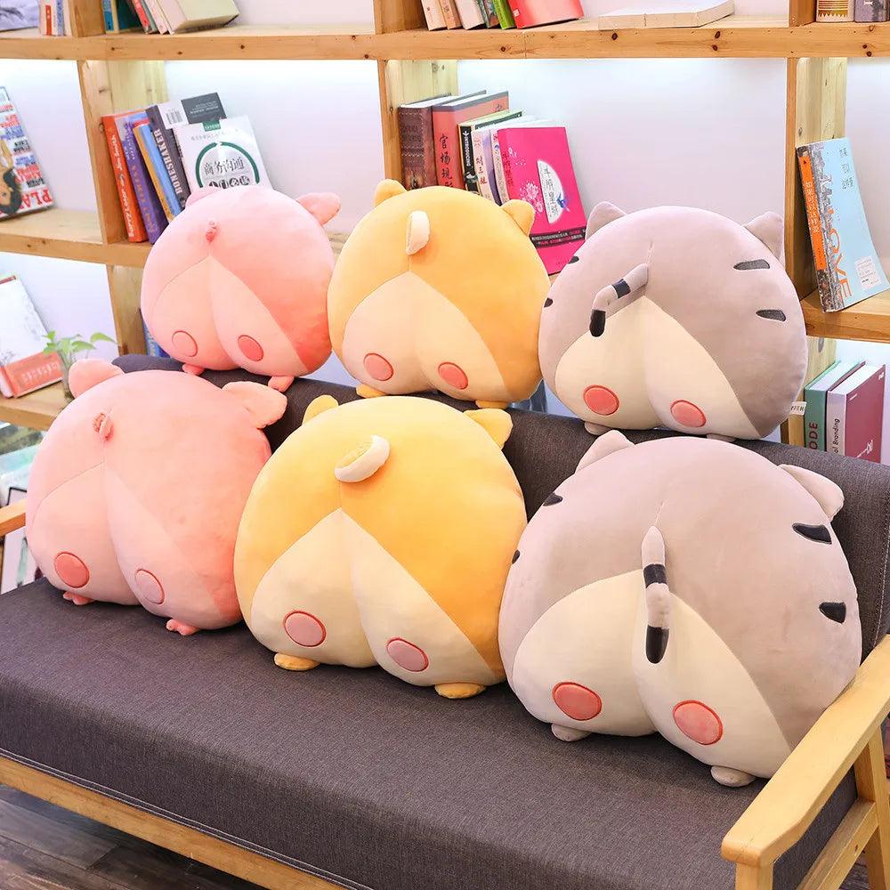 Fluffy Animal Butt Pillow Plushies - MoeMoeKyun