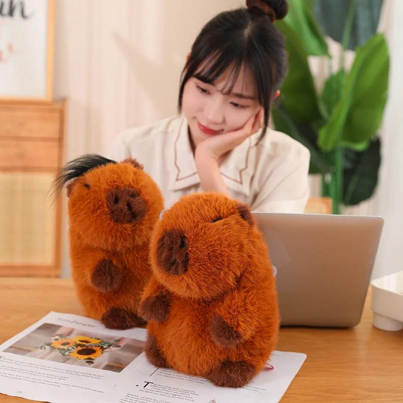 Fluffy Brown Capybara Plush Toys | New - MoeMoeKyun