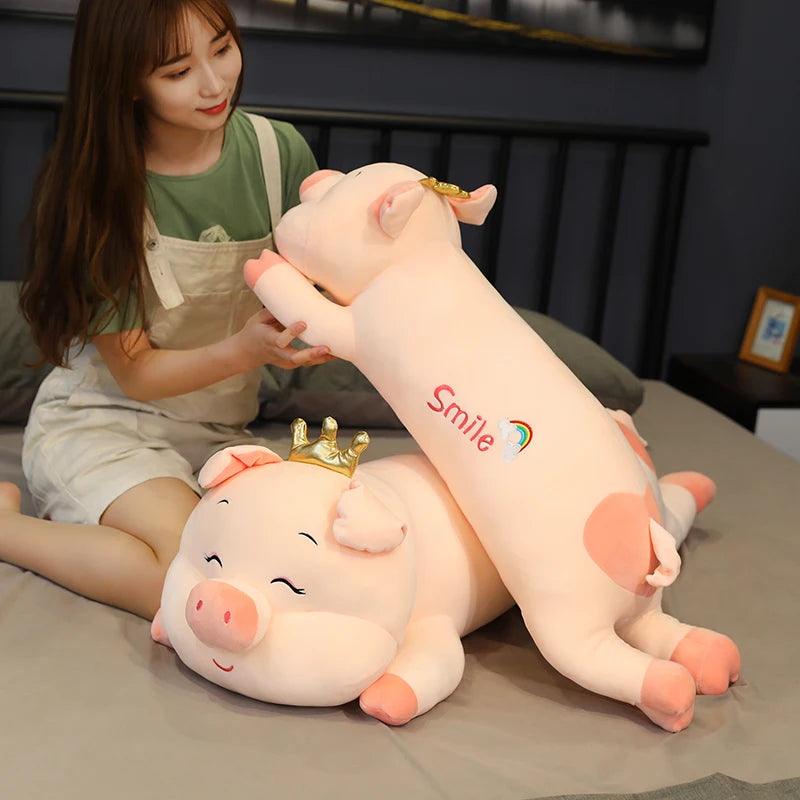 Happy Crowned Pig Plush Toys - MoeMoeKyun