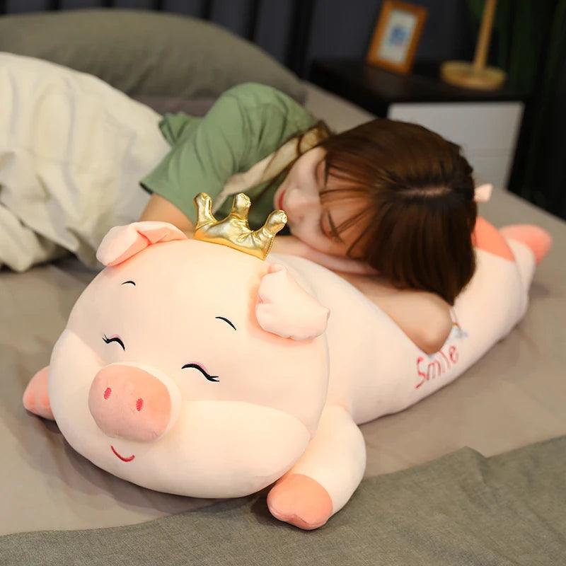 Happy Crowned Pig Plush Toys - MoeMoeKyun