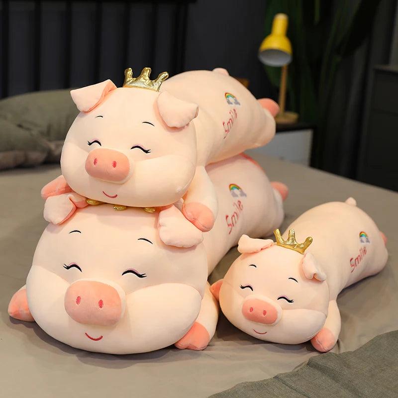 Happy Crowned Pig Plush Toys - MoeMoeKyun