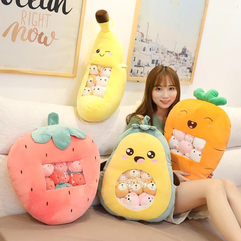 Happy Fruit Bag Plushies - MoeMoeKyun