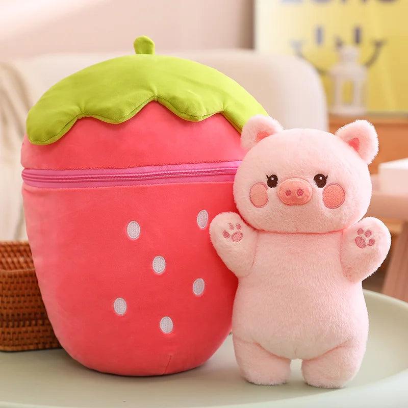 Kawaii Fruity Pig & Rabbit Plushies - MoeMoeKyun