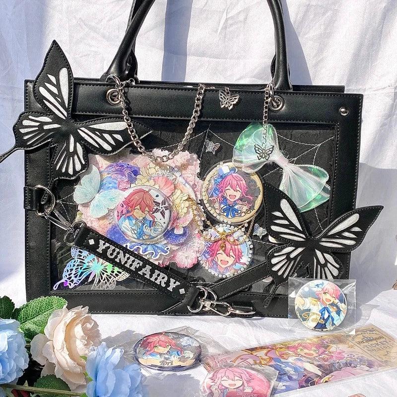 Lolita Shoulder Ita Bag with Butterflies - MoeMoeKyun