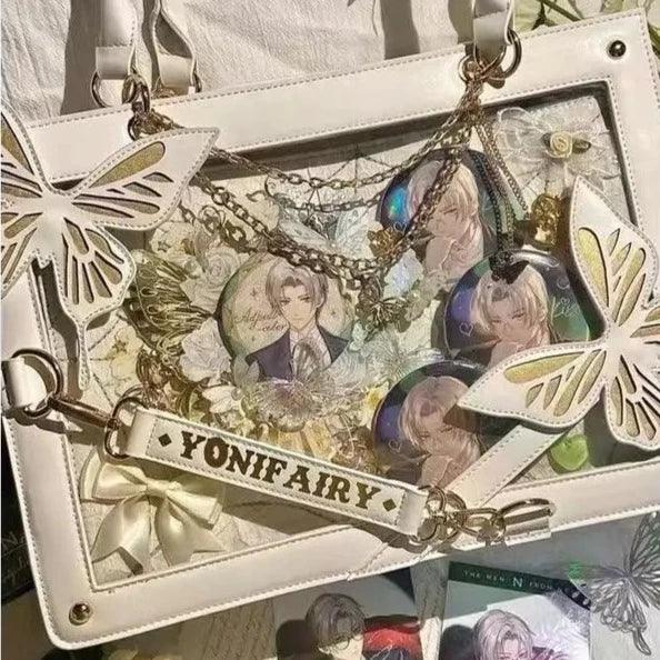 Lolita Shoulder Ita Bag with Butterflies - MoeMoeKyun