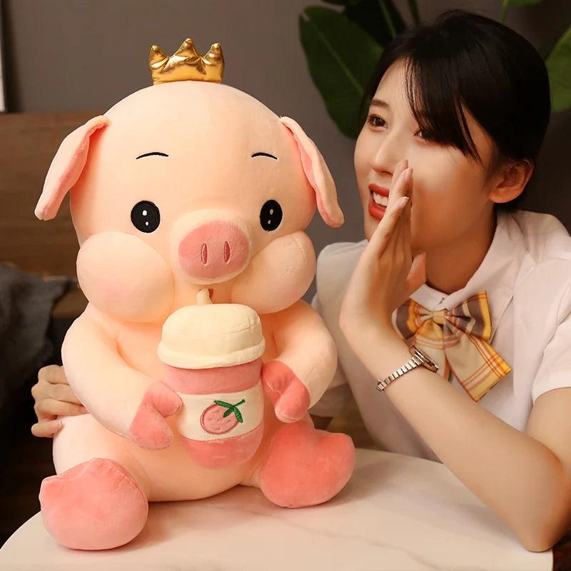 Pig Queen With Bubble Tea - MoeMoeKyun