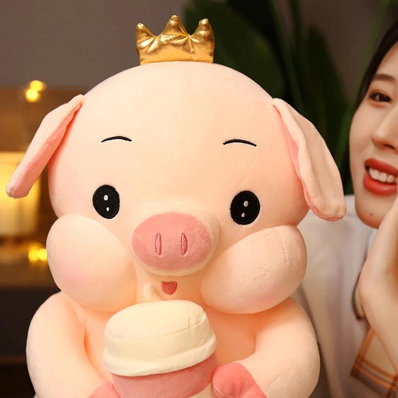 Pig Queen With Bubble Tea - MoeMoeKyun