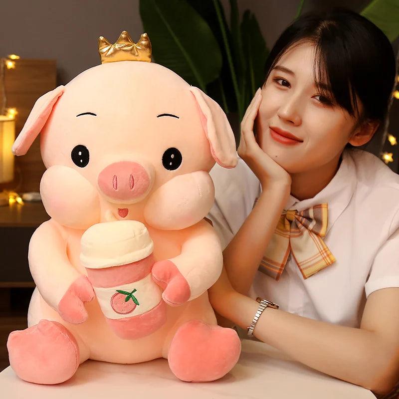 Pig Queen With Bubble Tea - MoeMoeKyun