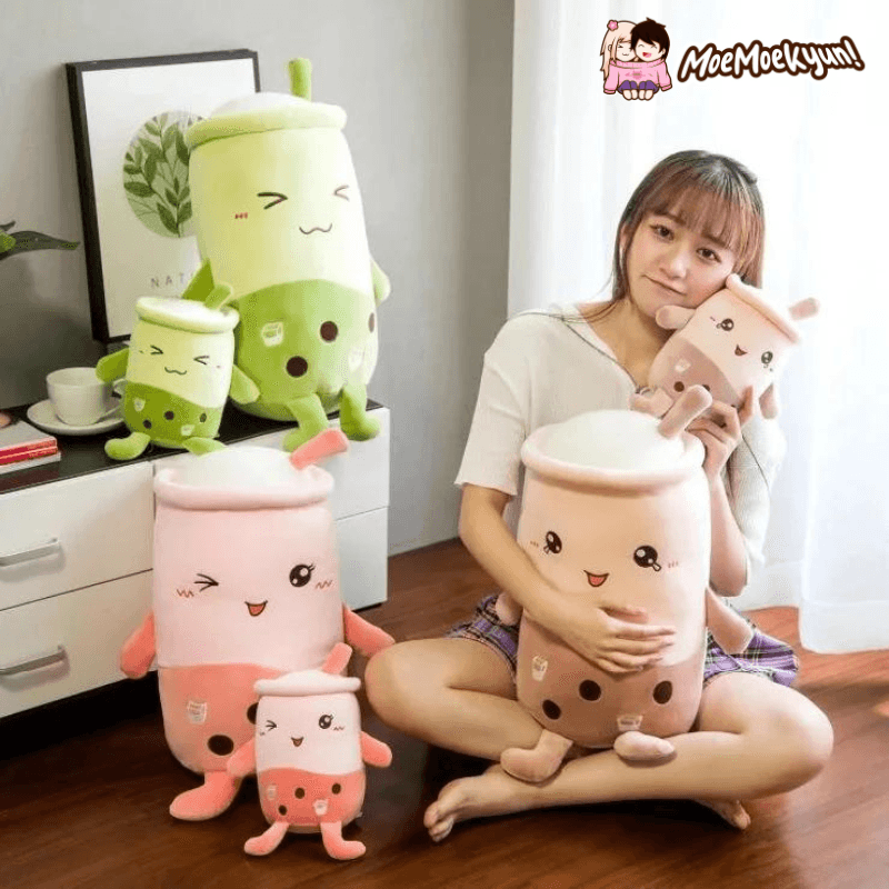 Smily Milk Bubble Tea Plushies - MoeMoeKyun