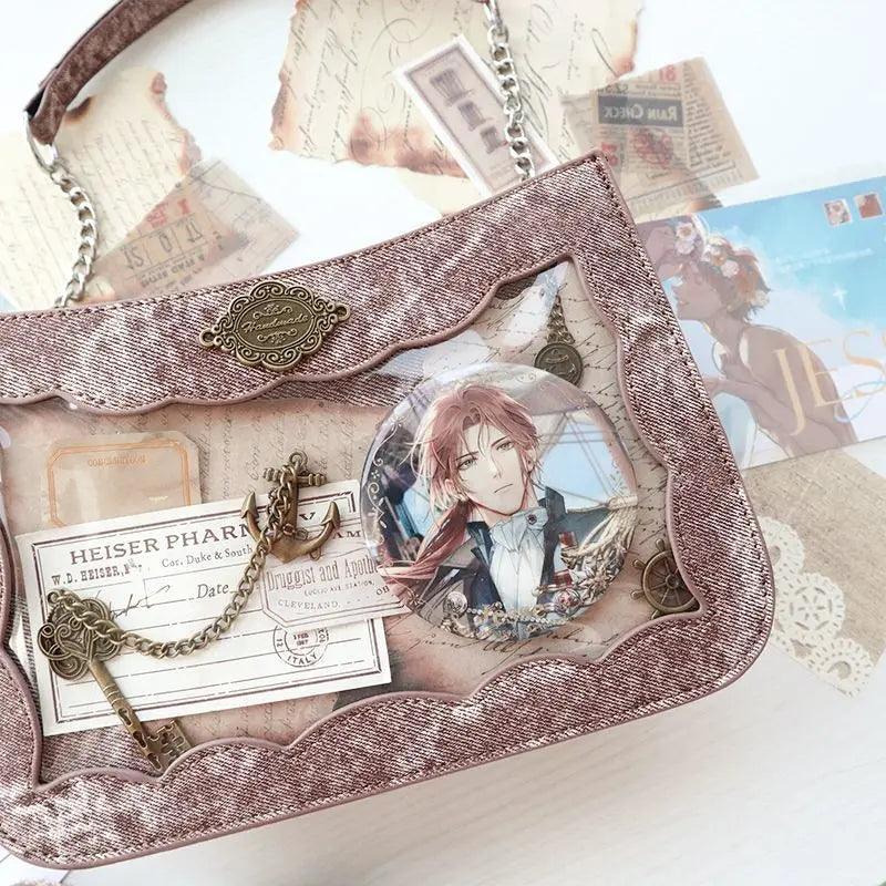 Vegan leather Ita Bag with Denim pattern - MoeMoeKyun