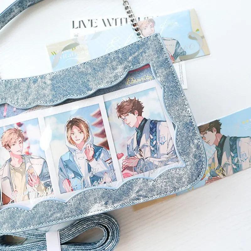 Vegan leather Ita Bag with Denim pattern - MoeMoeKyun