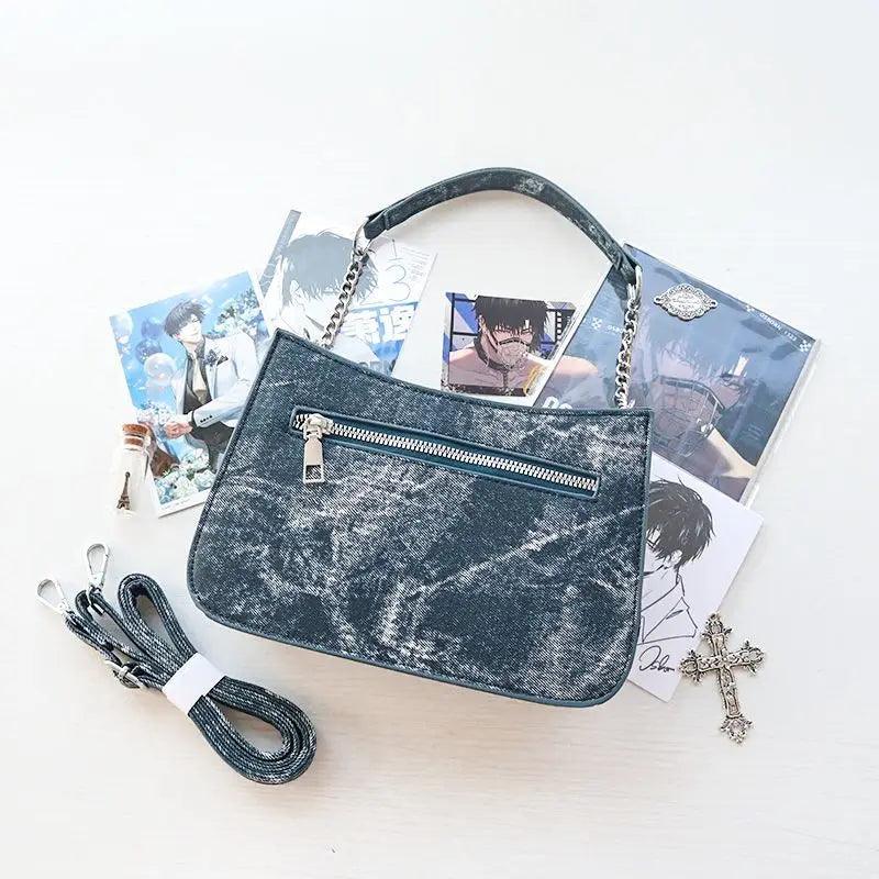 Vegan leather Ita Bag with Denim pattern - MoeMoeKyun