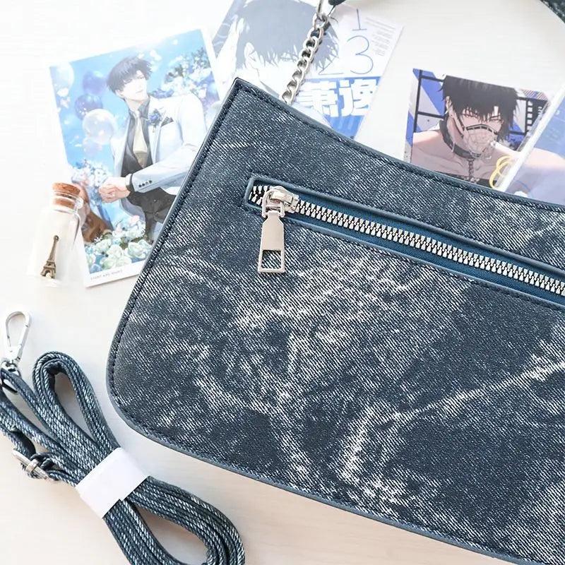 Vegan leather Ita Bag with Denim pattern - MoeMoeKyun