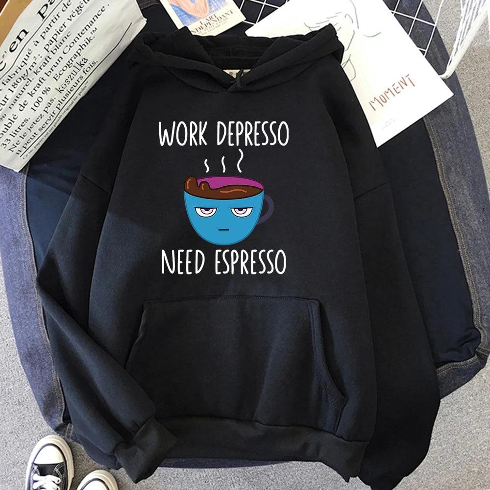 "Work Depresso Need Espresso" Palworld Classic Unisex Hoodie | Limited Edition 🔥 - MoeMoeKyun