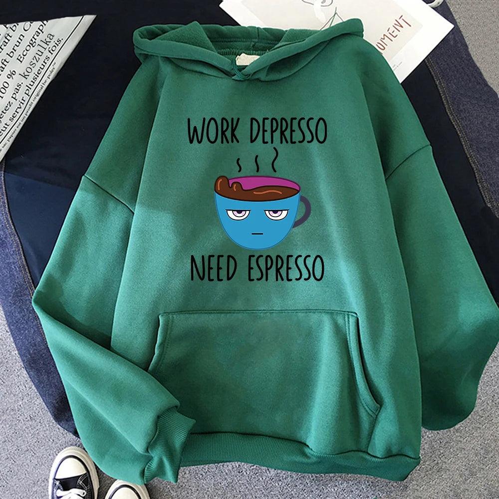 "Work Depresso Need Espresso" Palworld Classic Unisex Hoodie | Limited Edition 🔥 - MoeMoeKyun