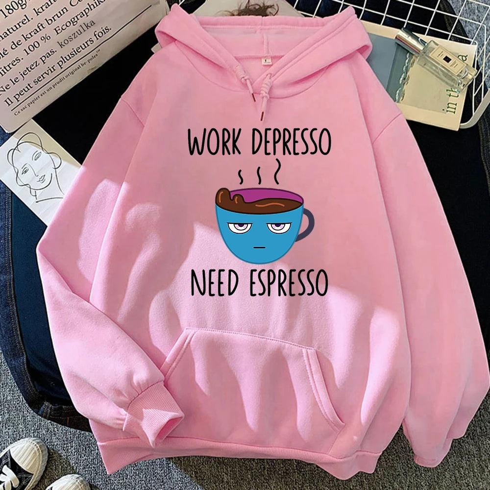 "Work Depresso Need Espresso" Palworld Classic Unisex Hoodie | Limited Edition 🔥 - MoeMoeKyun